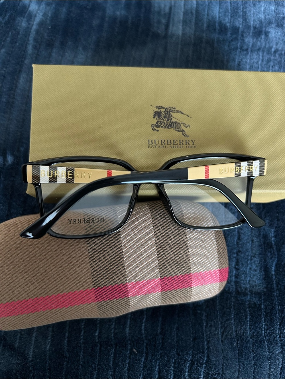 Burberry Black Rectangular Men’s Glasses - Picture 2 of 4